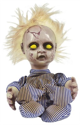 CREEPY DOLL BLONDE ANIMATED HALLOWEEN 
