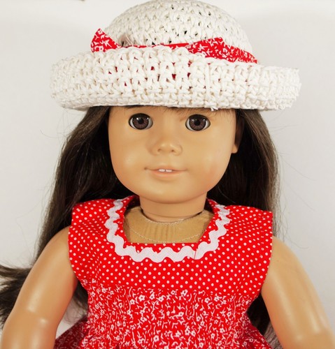 Hat with Band Off-White For 18 in American Girl Doll Clothes Accessories - Picture 4 of 4