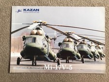 Kazan MI-17V-5 śmigłowiec 2-stronny arkusz sprzedaży francuski tekst rzadki