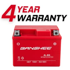 4L-BS Banshee Battery for Kawasaki BR125 Z125 PRO 2017-2019 - Maintenance-Free,