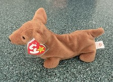 Rare Ty Beanie Babies Weenie The Dachshund Dog Toy With Tag Error