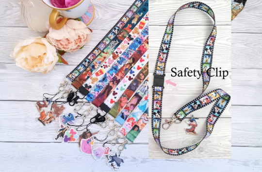 Disney Character Finding Nemo Dory Mickey ear holiday ID lanyard Safety Clip image 2