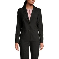 NWT Lands End Womens Washable Wool 2 Button Traditional Blazer Size 2