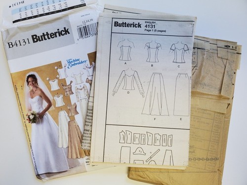 Butterick B4131 Sewing Pattern Formal/Wedding top and skirt dress size ...