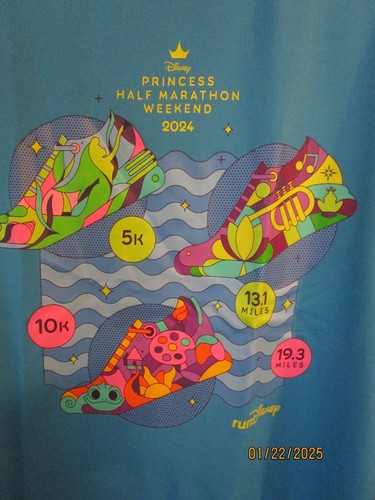 New Disney Parks WDW Princess Marathon Large Poly Elastane Chest 42 Length 27 - Picture 5 of 7