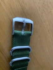 Luminox Nato Strap 22mm Olive Thick Used Watch Band Genuine