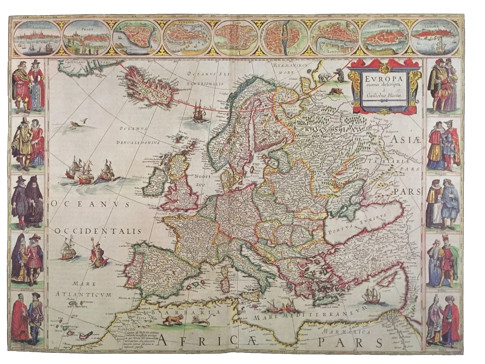 Vintage Reproduction Antique Europe Maps & Atlases