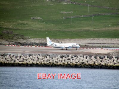 FOTO SHETLAND FLYBE SAAB 340 AM FLUGHAFEN SUMBURGH