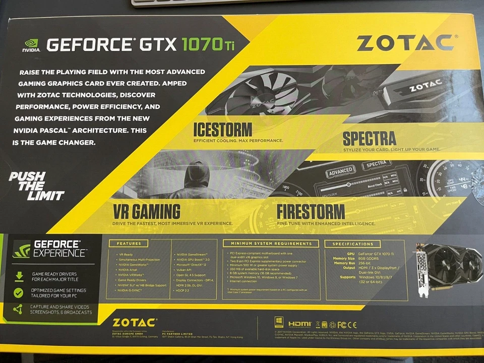 ZOTAC GeForce GTX 1070 Ti AMP 8GB GDDR5 256-bit Gaming Graphics Card - Image 2 of 4