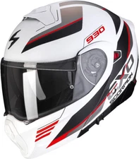 Helmet Modular Scorpion EXO 930 Sat Red White S White Red Flip Up Helmet