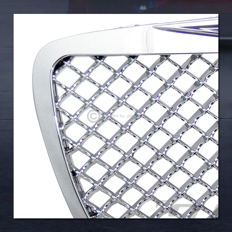 Parrilla de parachoques delantero de malla de lujo cromada ABS para Chrysler Sebring 2004-2006 Foto 3 de 4