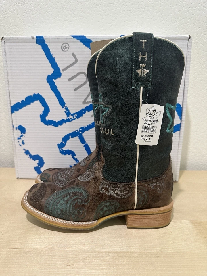 Женские сапоги Tin Haul модель Paisley Breeze Mandala Sole с квадратным носком 14-021-0007-1492 BR - Изображение 3 из 4