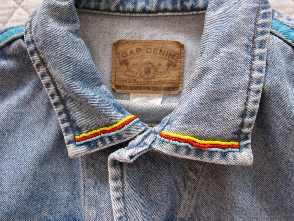 Hand Painted Native American Inspired Denim Jacket (Unisex)