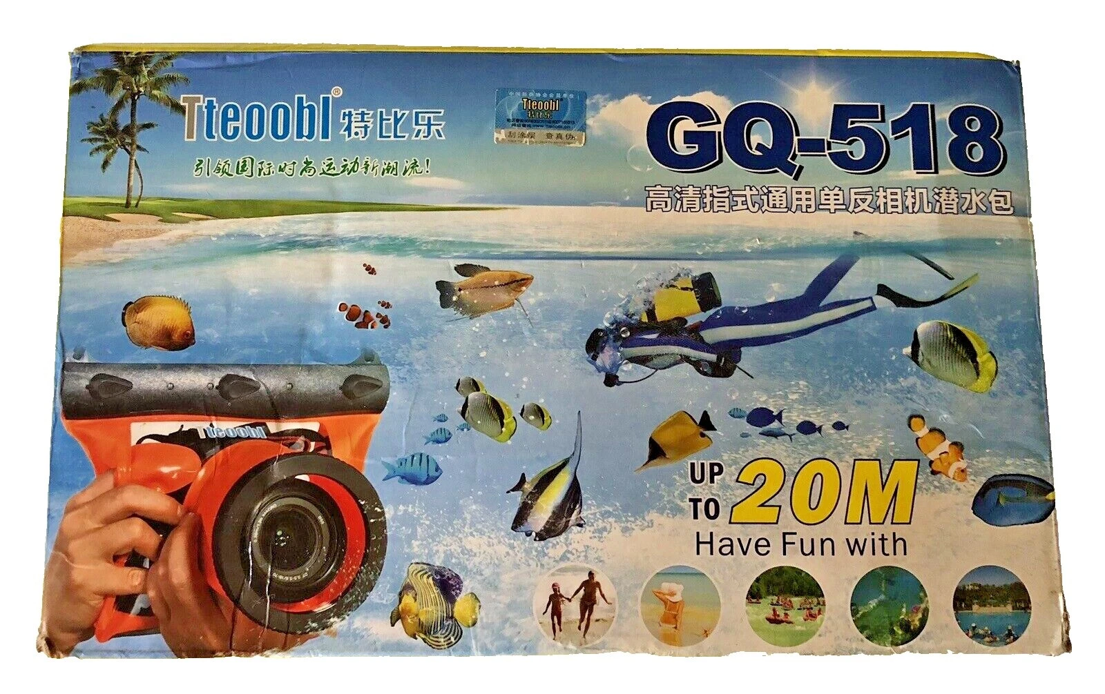 Policarbonato Universal Câmera Subaquática Caixas e Estojos