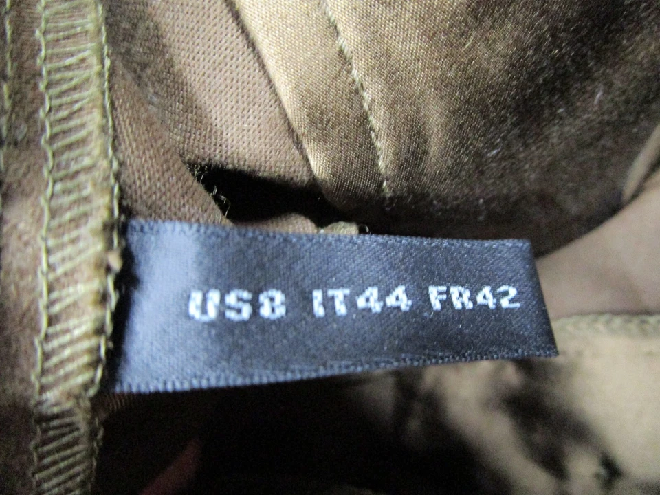 Pantalones Donna Karan Mujer 8 Marrón Cinturón Piel de Cordero Ecuestre Hecho en Italia 30x27 Foto 3 de 4