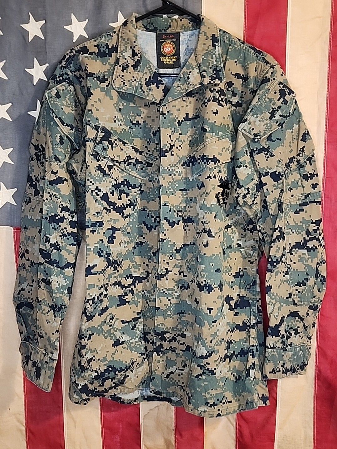 USMC MARPAT Marine Woodland Small Long Cammies Camouflage Uniform Top