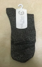 As Perla (Brogetti) Exclusive Ladies Shimmer Socks One Size BNWT Grey/Silver
