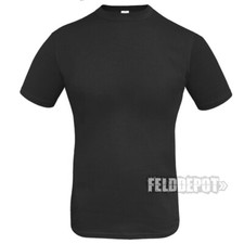 Leo K&ouml;hler - T-Shirt Orig. BW Unterhemd 1/2 Arm - Schwarz Black Bundeswehr