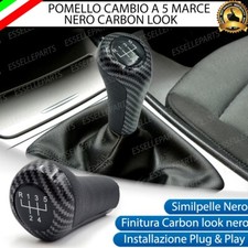 POMELLO LEVA CAMBIO BMW X3 E83 5 MARCE CARBON LOOK NERO IN SIMILPELLE NERO