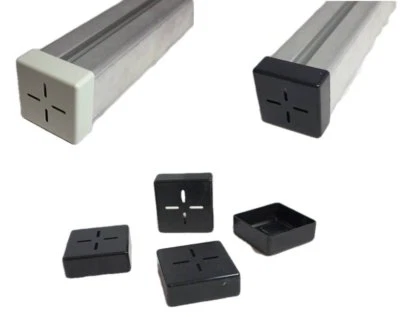 4 x Endkappe Solarschiene Abdeckkappe PV Profil Grau & Schwarz 40x40mm Abschluss