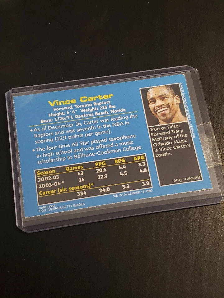 2004 SI Sports Illustrated For Kid #354 Vince Carter - Ex+ - Image 2 of 2