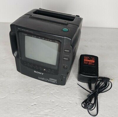 Vintage Sony Mega Watchman Portable TV AM/FM Radio FD-525 B&W Tested -  Works | eBay