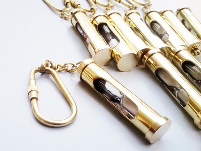 Brass Hourglass Sand Timer Old Vintage Antique Style Necklace Pendant Gift 10pc