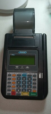 Hypercom T7Plus Credit Card Machine NO Power Supply - UNIT WORKS 