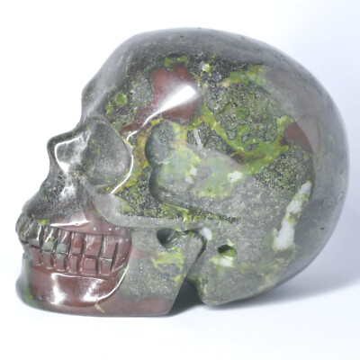 Kristallschädel SKULL Dragon Blood Jaspis 50mm Drachenblutjaspis Steingravur 10