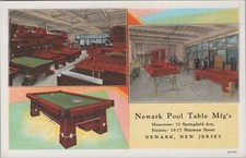 Newark, NJ - Pool Table Manufacturers - Vintage Essex Co, New Jersey Postcard