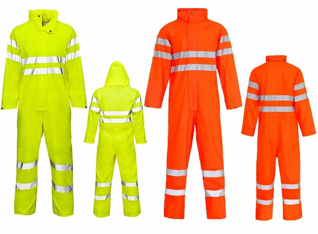 Mens High Visibility Waterproof Coverall Adults Outdoor Work Wear Overall Suit