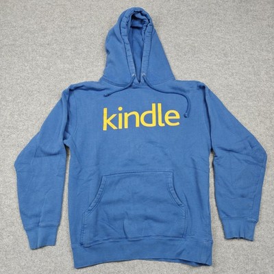 Kindle Hoodie Mens Small Blue Independent Trading Company Fleece Sweatshirt Logo