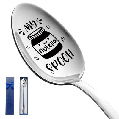 Funny My Nutella Spoon Engraved Stainless Steel Spoon, Coffee My Nu*ella Spoon