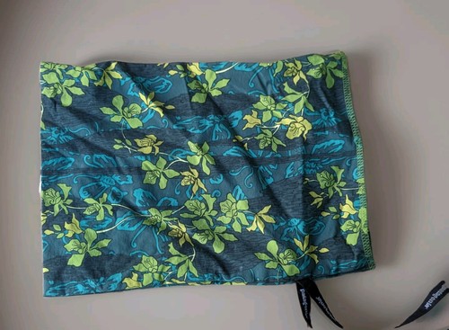 Patagonia Laundry Bag Dust Cover Sack Green Floral 15"x10" Tie Top