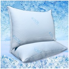Cooling Pillows Queen Size Set of 2 - Shredded Memory Foam Cold Pillows That ...