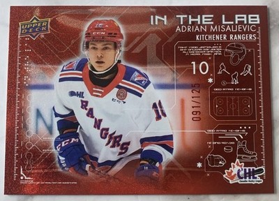 24-25 Upper Deck CHL Adrian Misaljevic In The Lab /125 Red