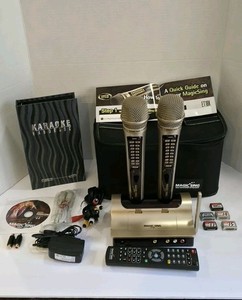 Magic Sing Karaoke System ET18K Wireless Mics with 5 Music Chips + Accessories