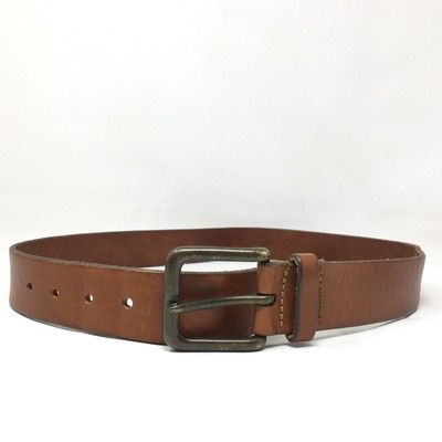Gap Dress Belt Mens Size 36 Brown Leather Made USA Brass  display picture 1