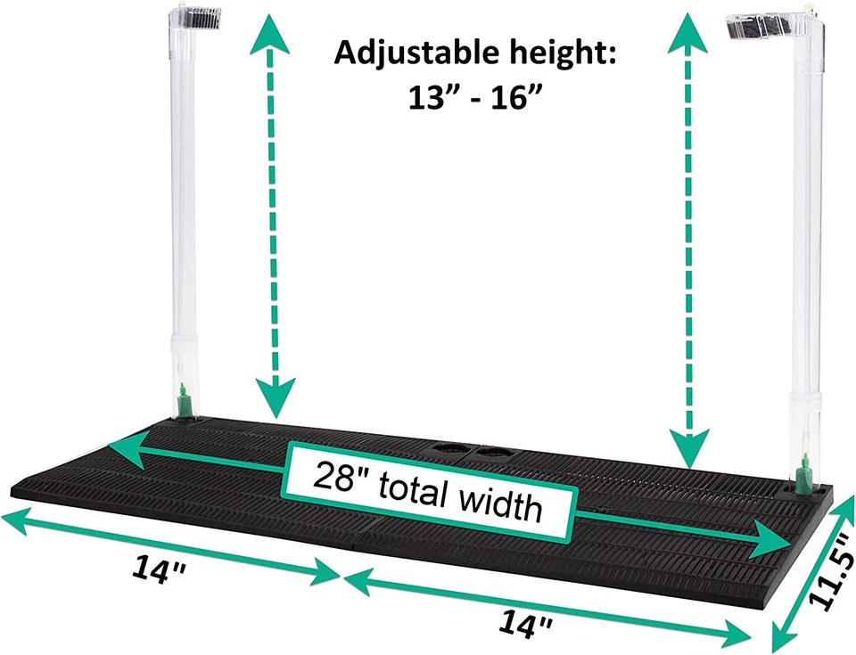 Filtro de acuario subterráneo para tanques de 20 (largos) - 29 galones - dos 14” X 11,1” pl Foto 3 de 4