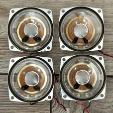 GF0668 8 Ohms General Purpose Speaker 3-5 Watt 2.5" Clear Plastic Cone Lot of 4