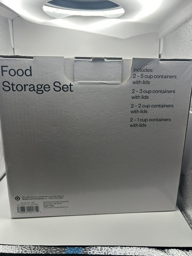 Room Essentials 8 Piece Multicolor Plastic Food Storage Set Snap Lid BPA Free - Picture 2 of 2