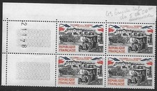 1964 bloc de 4 timbres coin numéroté taxis de la marne  N° 1429  Neufs **