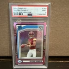Panini Donruss 2024 Rated Rookie Jayden Daniels #389 Optic Pink Prizm PSA 9 Com…