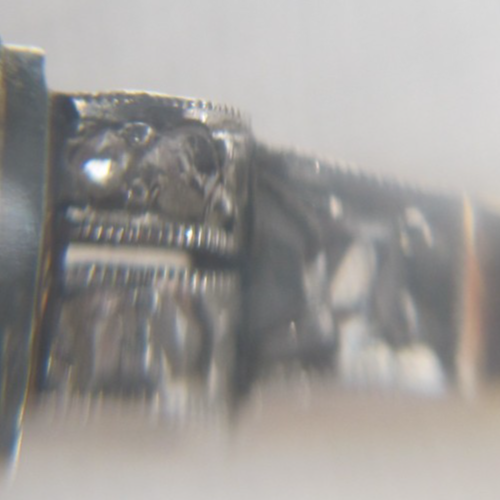 Schöne Jugendstil Stabbrosche aus 14 Ct / 585 Gelbgold mit 15 Diamanten um 1910 - Bild 12 von 14