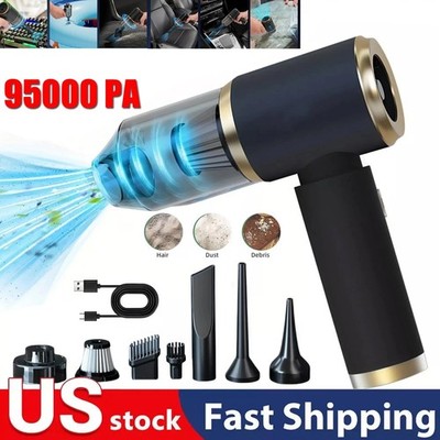 4 in 1 Mini Car Vacuum Cleaner Air Blower Wireless Handheld Rechargeable upgrade