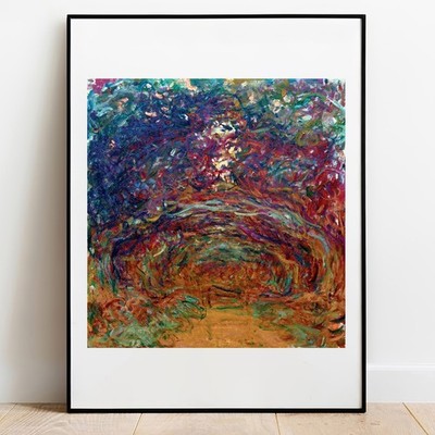 Path Under Rose Arches von Claude Monet   Impressionismus Kunstdruck Ungerahmt
