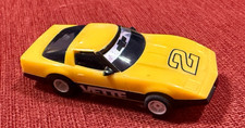 1980s Tyco YELLOW CORVETTE VETTE 2 Slot Car HO Scale