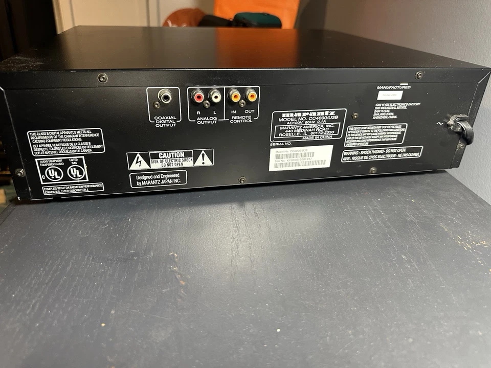Marantz Model CC4001 5 Disc CD Changer No Remote Used Tested Works - Image 4 of 4