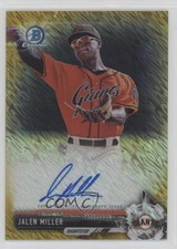 2017 Bowman Chrome Prospect Gold Shimmer Refractor 46/50 Jalen Miller Auto 7eo
