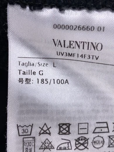 Felpa con cappuccio VALENTINO 20AW VLTN logo L cotone BLK UV3MF14F3TV 